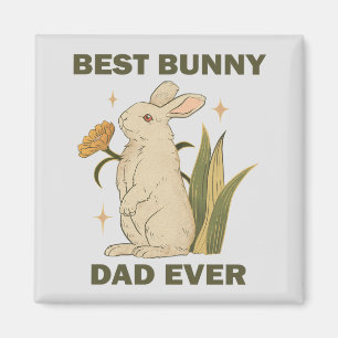 Beste Bunny Papa Ooit Vaderdag Humor Uitspraken Magneet