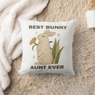 Beste Bunny Tante Ooit Schattige Kawaii Familie Fe Kussen