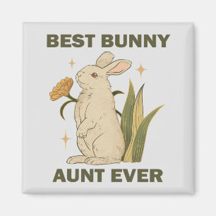 Beste Bunny Tante Ooit Schattige Kawaii Familie Fe Magneet