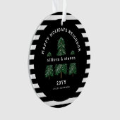 Beste buren ooit elegante dennenbomen kerst ornament (voorkant)