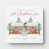 Beste buren ooit geïllustreerd Kerstmis Fotoplaat (Voorkant)