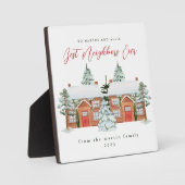 Beste buren ooit geïllustreerd Kerstmis Fotoplaat (Voorkant)