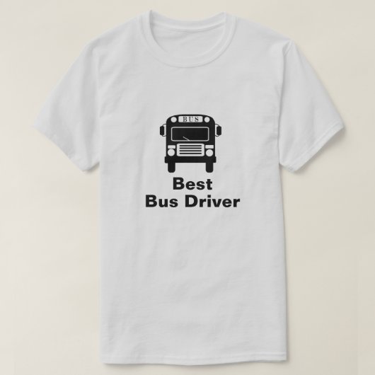 Beste Bus Driver Bus Silhouet T-shirt (Design voorkant)
