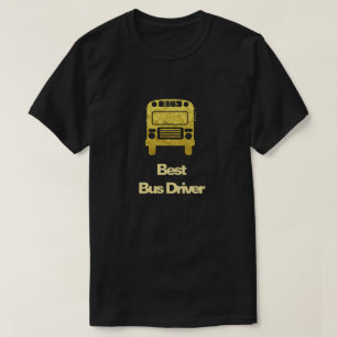 Beste buschauffeur Gouden Bus Silhouet T-shirt