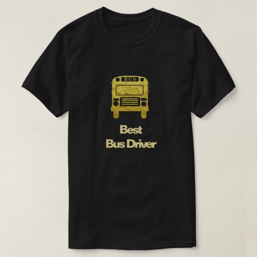 Beste buschauffeur Gouden Bus Silhouet T-shirt (Design voorkant)