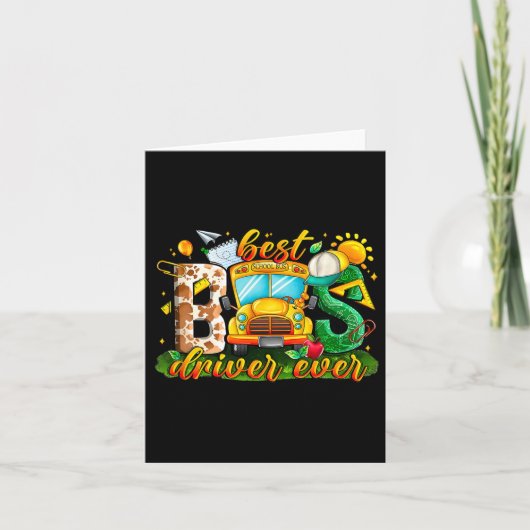 Beste buschauffeur ooit schoolbuschauffeur terug n kaart (Voorkant)