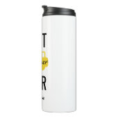 Beste busdriver ooit - Gepersonaliseerd geel zwart Thermosbeker (Geroteerd rechts)