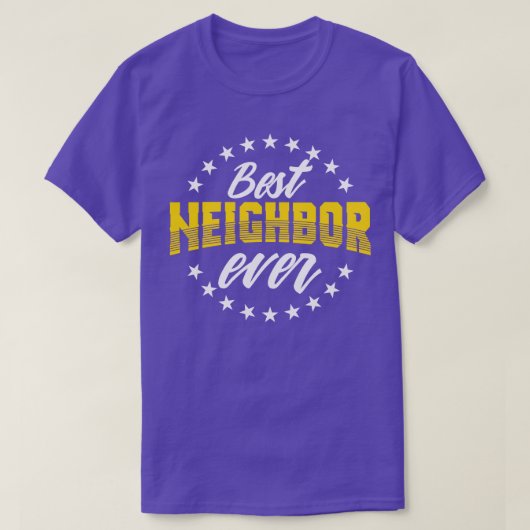 Beste buur ooit cadeau voor vrienden naast de deur t-shirt (Design voorkant)