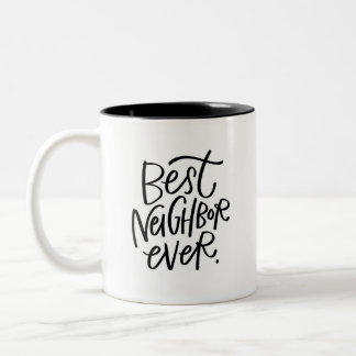 Beste buurman met tweetone koffie-Mok Tweekleurige Koffiemok