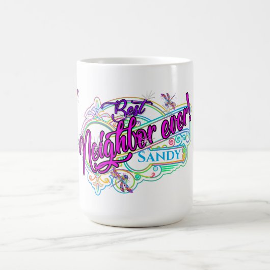 Beste buurman ooit! Gift Coffee Cup Personaliseren Koffiemok (Center)