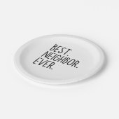 beste buurman ooit papieren bordje (Gekanteld)