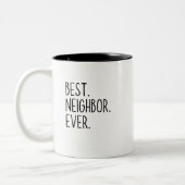 beste buurman ooit tweekleurige koffiemok (Links)