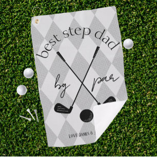 Beste By Par cadeau voor papa, opa Step Dad Golfhanddoek