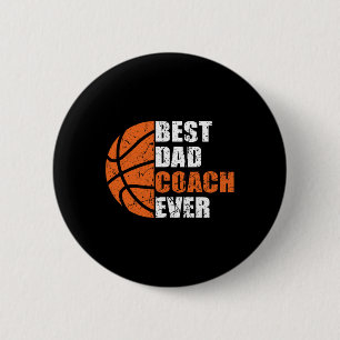 Beste Bysketbyll Dad Coach Ooit Vaderdag Retro B Ronde Button 5,7 Cm