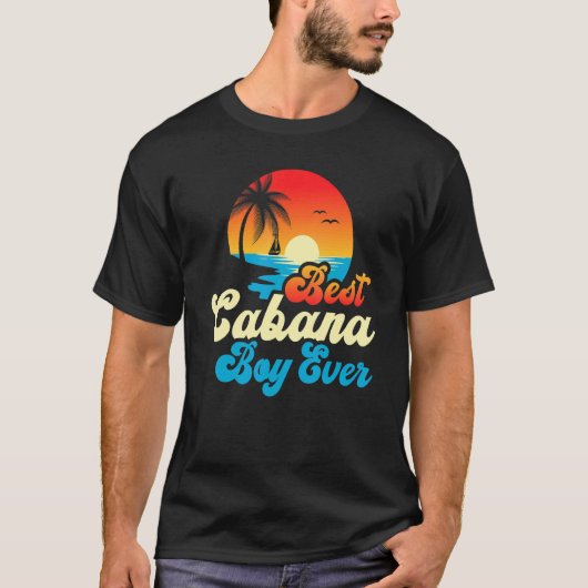 Beste Cabana Jongen Ooit Zonsondergang Palmbomen 5 T-shirt (Voorkant)