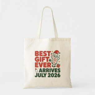 Beste cadeau arriveert in juli 2026 Kerstkoppels Tote Bag