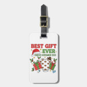 Beste cadeau arriveert in november 2026 Kerstmis Bagagelabel (Voorkant verticaal)