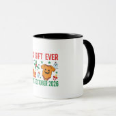 Beste cadeau arriveert in oktober 2026 Kerstkoppel Mok (Voorkant rechts)