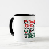 Beste cadeau arriveert met Kerstmis Koppels in aug Mok (Voorkant links)