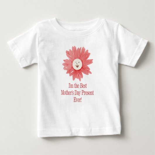 Beste Cadeau Baby T-shirt Moederdag (Voorkant)