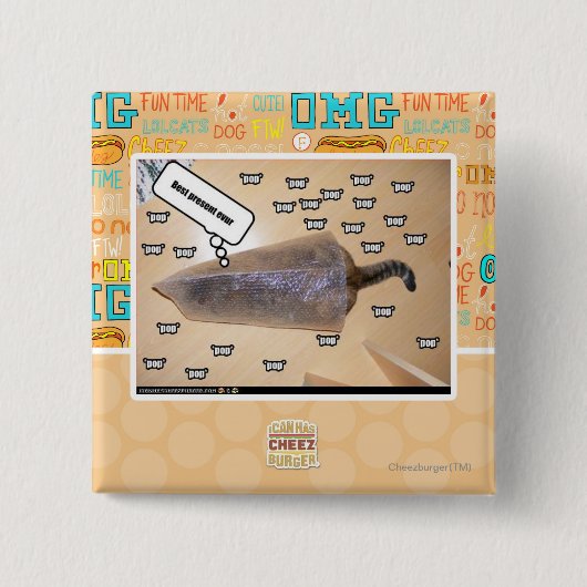 Beste cadeau evur vierkante button 5,1 cm (Voorkant)