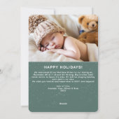 Beste cadeau foto Groene vakantie geboorte aankond Feestdagenkaart (Achterkant)