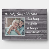 Beste cadeau! Foto Plaque Nurse-Grandma Fotoplaat (voorkant)