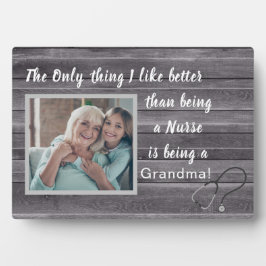Beste cadeau! Foto Plaque Nurse-Grandma Fotoplaat