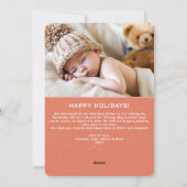 Beste cadeau foto rode vakantie geboorte aankondig feestdagenkaart (Achterkant)