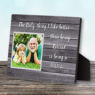 Beste cadeau! Gepensioneerde papa fotoplaquette Fotoplaat