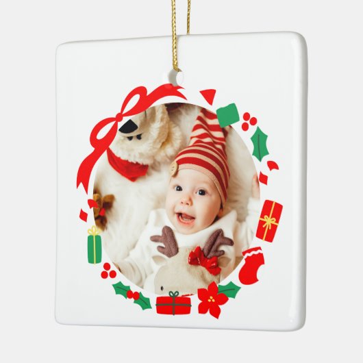 Beste cadeau meisje eerste kerst keramisch ornament (Links)