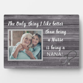 Beste cadeau! Nurse-Nana Photo Plaque Fotoplaat