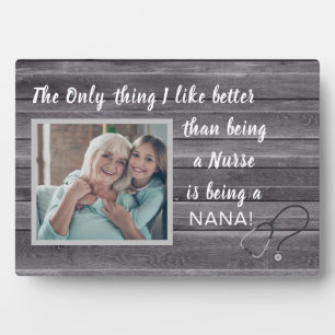 Beste cadeau! Nurse-Nana Photo Plaque Fotoplaat