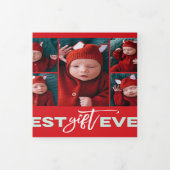 Beste cadeau ooit 10 Foto Vakantie Geboorteaankond Drieluik Uitnodiging (Cover)