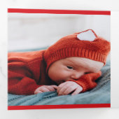 Beste cadeau ooit 10 Foto Vakantie Geboorteaankond Drieluik Uitnodiging (Binnenzijde eerst)