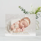 Beste cadeau ooit 4 foto kerst geboorte aankondiging (Staand voorkant)