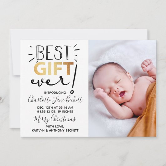 Beste cadeau ooit! | Aankondiging kerstgeboorte (Voorkant)