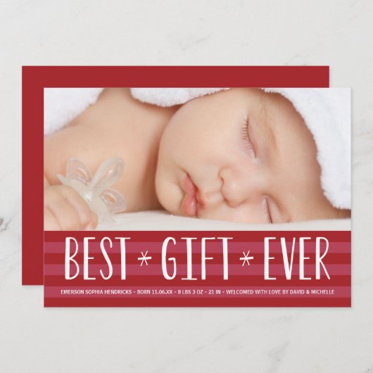 Beste cadeau ooit | Aankondiging vakantieverlof (Voorkant / Achterkant)