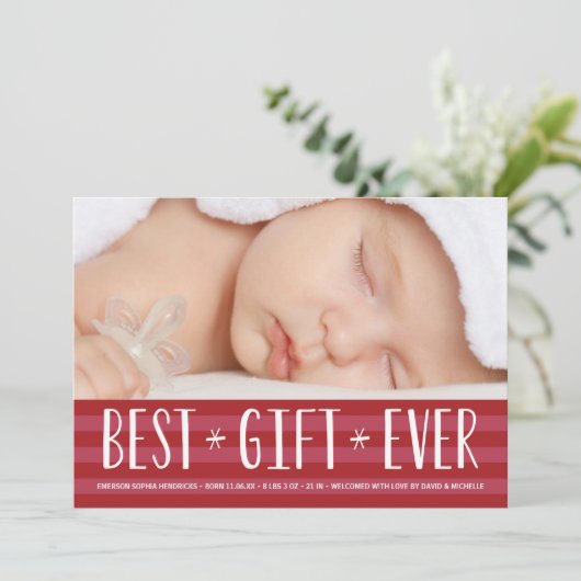 Beste cadeau ooit | Aankondiging vakantieverlof (Staand voorkant)