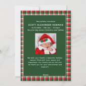 Beste cadeau ooit babyfoto platte kerstkaart (Achterkant)