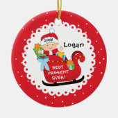 Beste Cadeau Ooit Baby's Eerste Kerstmis Keramisch Ornament (Voorkant)
