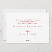 Beste cadeau ooit Echografie Zwangerschap Vakantie Feestdagenkaart (Achterkant)