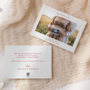 Beste cadeau ooit Echografie Zwangerschap Vakantie Feestdagenkaart