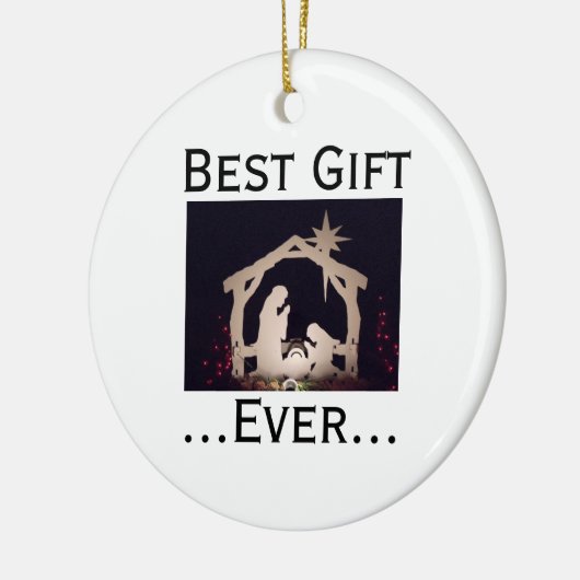 Beste cadeau ooit Jezus geboorte verhaal Keramisch Ornament (Links)