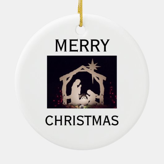 Beste cadeau ooit Jezus geboorte verhaal Keramisch Ornament (Achterkant)