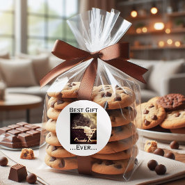 Beste cadeau ooit Kerstmis Baby in kribbe  Ronde Sticker