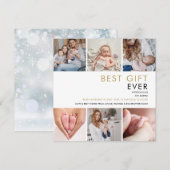 Beste cadeau ooit Kerstmis Geboorte Aankondiging K (Voorkant / Achterkant)