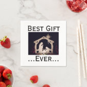 Beste cadeau ooit kerststal servet (Insitu)