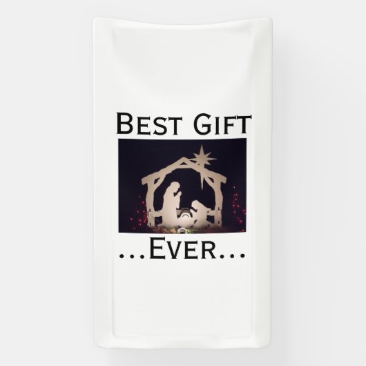 Beste cadeau ooit kerstverhaal spandoek (Verticaal)