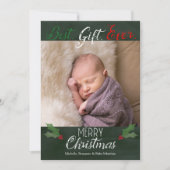 Beste cadeau ooit krijtbord foto kerst Kaart (Voorkant)